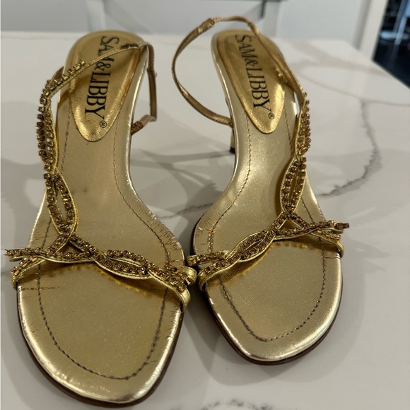 Sam & Libby Gold Dress Heels - homecoming, prom, weddings, business, dinner - Picture 3 of 5